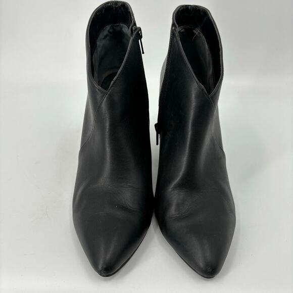 Seychelles Wedge Ankle Bootie Black Leather Boot Side Zip Women's Size 10 - Picture 6 of 10